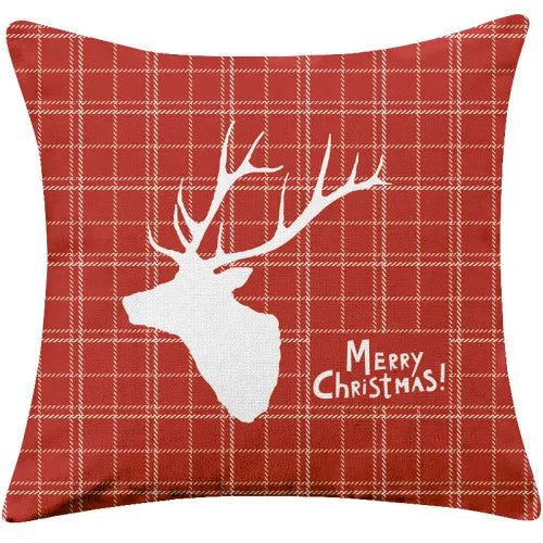 DecorBites™ Christmas Cotton Linen Pillowcases - Decorative Sofa Cushion Cover in Various Sizes