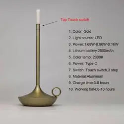 Lámpara de mesa de barra LED Decorbites™: Luz de escritorio recargable para hogar, oficina, estudio, dormitorio