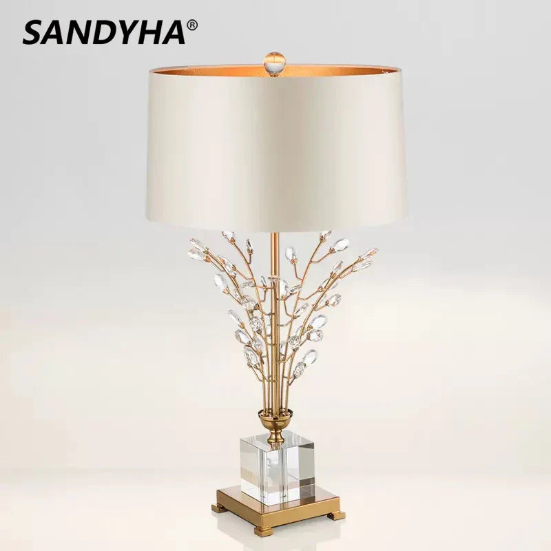 DecorBites™ Crystal Branch Table Lamp: Modern Luxe Decor for Bedroom, Living Room & Home Reading