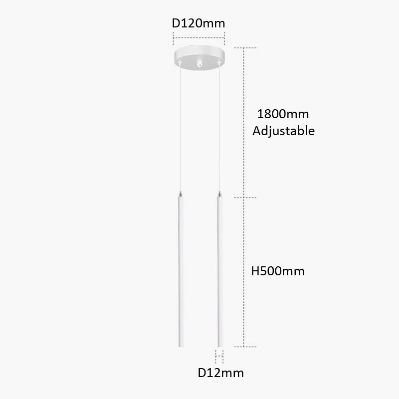 ديكوربايتس™ مصباح LED أسود رفيع 50 سم 60 سم معلق للمطعم والبار، على الطراز الاسكندنافي البسيط
