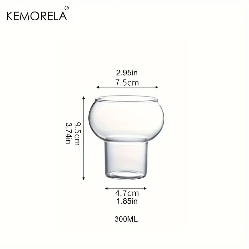 DecorBites™ 520ml Gourd Shaped Glass Cup Set - Versatile Drinkware for Coffee, Tea, and More