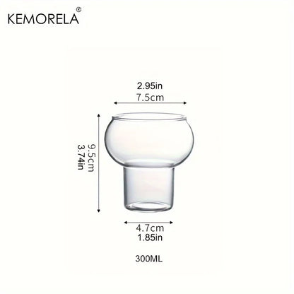 DecorBites™ 520ml Gourd Shaped Glass Cup Set - Versatile Drinkware for Coffee, Tea, and More