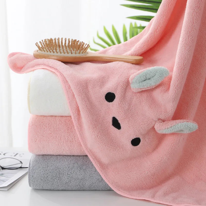 DecorBites™ Cartoon Soft Hand/Face Towel | Coral Fleece Quick-drying Towel