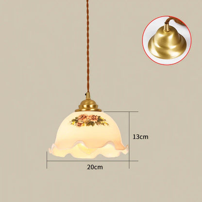 DecorBites™ Glass LED Pendant Lamp: Modern Copper Nordic Indoor Lighting for Home, Coffee, Bedroom & Living Room