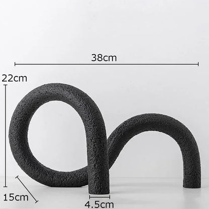 ديكور بايتس™ - منحوتة عقدة ملتوية تجريدية لجماليات ديكور الغرفة