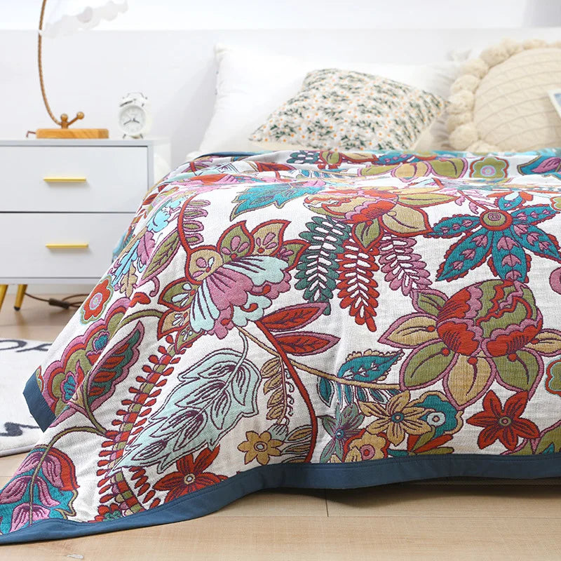 Decorbites™ Manta de Verano de Gasas de Algodón Japonés - Edredón Suave de Lujo y Toalla para Sofá para Adultos