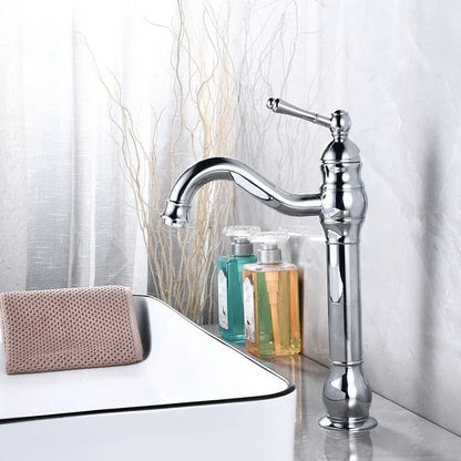 DecorBites™ Antique Brass Basin Faucet Single Hole Vessel Sink Mixer Tap - 4 Colors