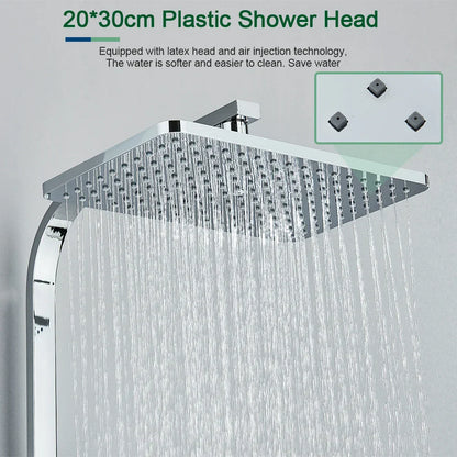 DecorBites™ Digital Display Shower System with Thermostatic Control and Tub Spout