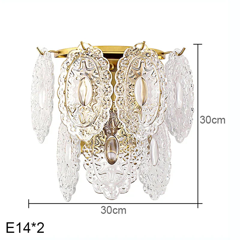 DecorBites™ Carved Glass Pearl Chandelier for Dining Room, Living Bedroom, Study, Balcony - LED Pendant Lighting