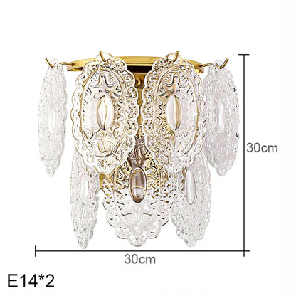 DecorBites™ Carved Glass Pearl Chandelier for Dining Room, Living Bedroom, Study, Balcony - LED Pendant Lighting