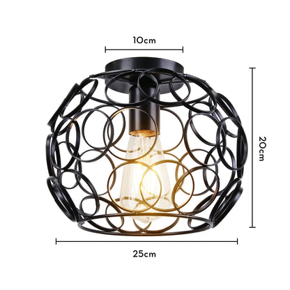 DecorBites™ Industrial LED Ceiling Light: Modern Retro Loft Plafonniers for Living Room Kitchen Cage Home Decor