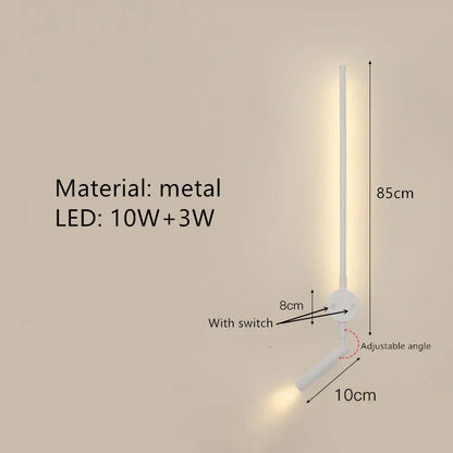 ديكوربايتس™ مصباح حائط LED بزاوية قابلة للتعديل 3000 كلفن للقراءة بجانب السرير