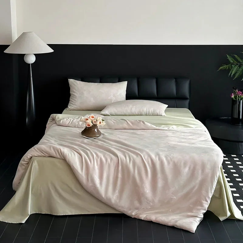 طقم أغطية سرير من قماش الجاكار من DecorBites™، مقاس كينج مزدوج، مصنوع من القطن بنسبة 100%، لديكور غرفة النوم