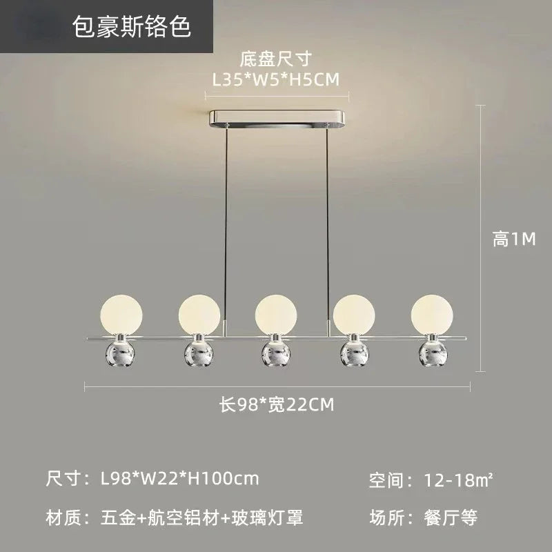 Lámpara colgante nórdica color crema DecorBites™ para sala de estar, dormitorio y comedor