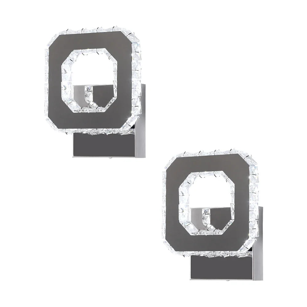 DecorBites™ Crystal LED Wall Sconce: Modern Minimalist Lighting for Living Room, Bedroom, Hallway
