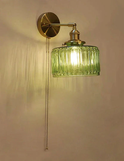 DecorBites™ Art Deco LED Wall Lamp with Pull Switch, Nordic Design, Glass Interior Wall Light