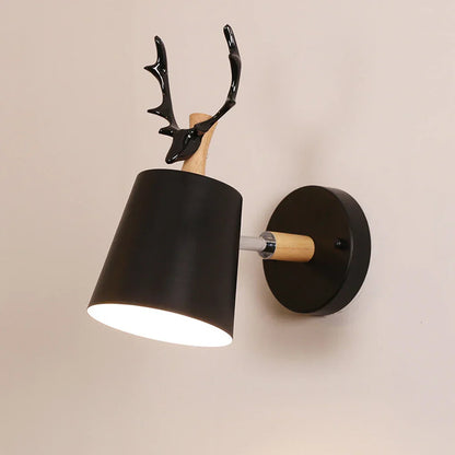 DecorBites™ LED Antlers Wall Lamp Wooden Nordic Vintage Modern Loft Bedroom Lighting E27