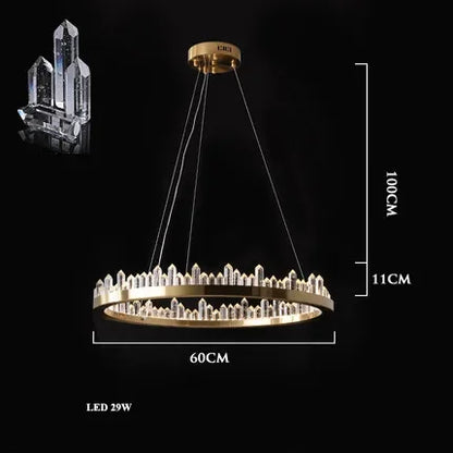 ثريا Arrow Crystal LED من DecorBites™: إضاءة منزلية عصرية لغرفة المعيشة وطاولة الطعام وغرفة النوم