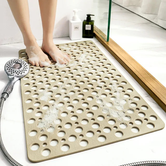 Decobites Soft TPE Bath Mat Large Hydrophobic Pad Anti-slip Non-toxic Waterproof Mats