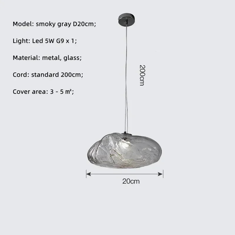 DecorBites™ Glass LED Chandelier Lighting for Modern Stairs, Dining Room, and Home Bar