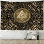 Decobites Mystical Rune Symbol Tapestry Wall Hanging for Psychedelic Hippie Decor