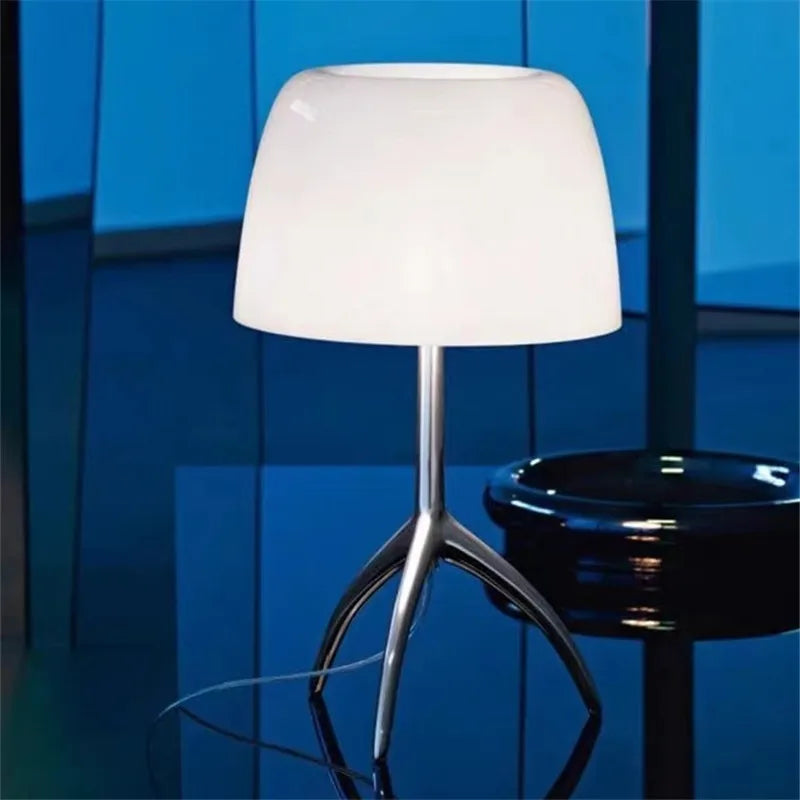 DecorBites™ Lumiere Piccola Chrome Table Lamp Simple Bedroom Bedside Coffee Tables LED Light