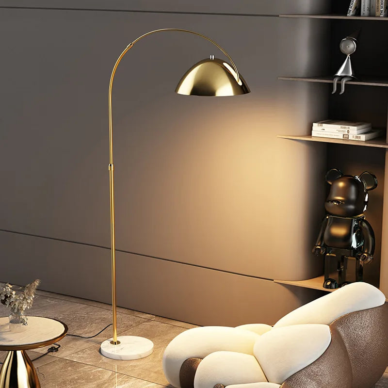 Decorbites™ LED Stehleuchte Gold Schwarz Metall Minimalistisch Modern Wohnzimmer Lampe
