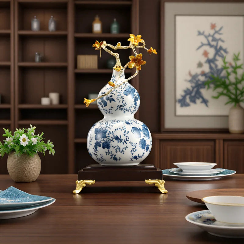 DecorBites™ Gourd Ornament Ceramic Handicrafts Home Decor Accessories