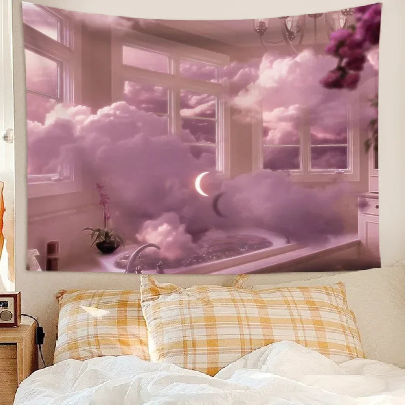 Decobites Modern Bedroom Decor Wall Tapestries Fabric Poster Cloth Customization