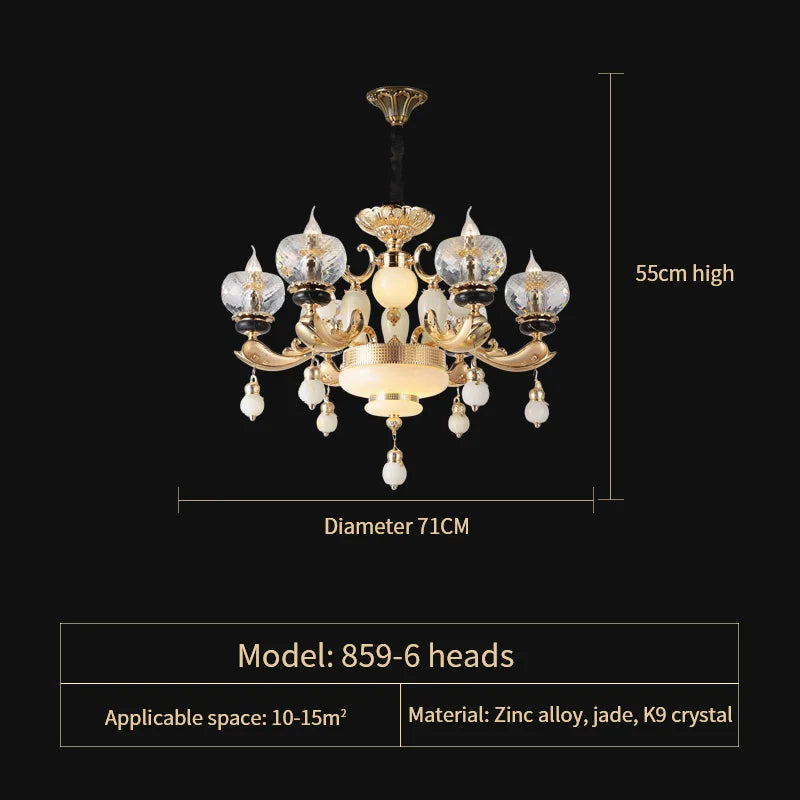 DecorBites™ Crystal Chandelier: European Elegance for Living, Dining & Bedroom