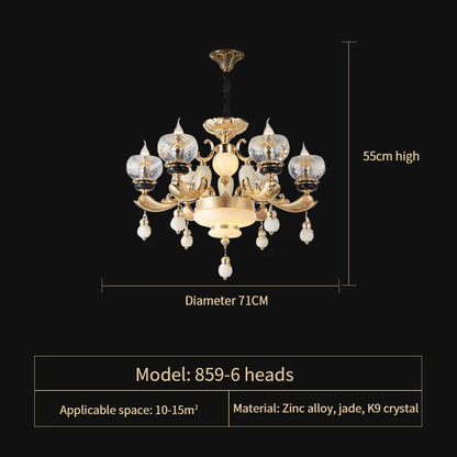 DecorBites™ Crystal Chandelier: European Elegance for Living, Dining & Bedroom