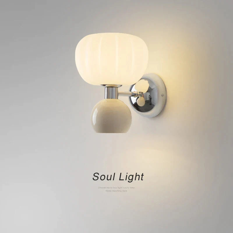 Lámparas de pared LED DecorBites™ Cream Breeze Pumpkin, iluminación elegante para dormitorio, sala de estar, comedor y pasillo.