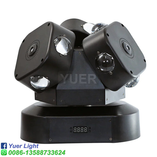 DecorBites™ 12X10W 3-Head Moving Head Light with RGG Laser - Perfect for Events!