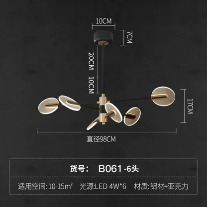 DecorBites™ Acrylic LED Ceiling Chandelier: Modern Nordic Design for Luxury Living Room and Bedroom Lighting