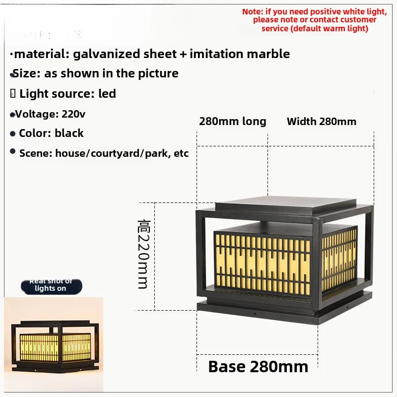 DecorBites™ LED Garden Light: Modern Galvanized Street Lamp for Outdoor Landscapes