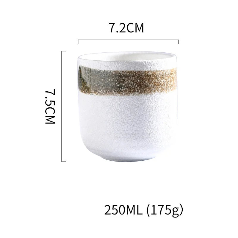 DecorBites™ Coarse Ceramic Tea Cup Set - 250ml Originality Coffee Mug