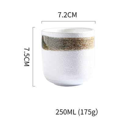 DecorBites™ Coarse Ceramic Tea Cup Set - 250ml Originality Coffee Mug