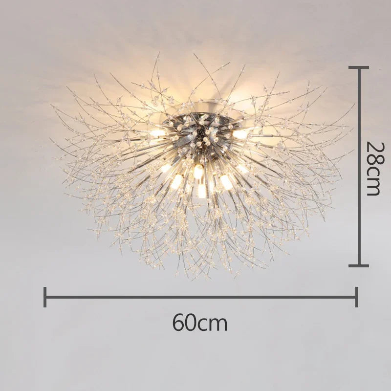DecorBites™ Dandelion Crystal LED Ceiling Light for Home Indoor Living Dining Room