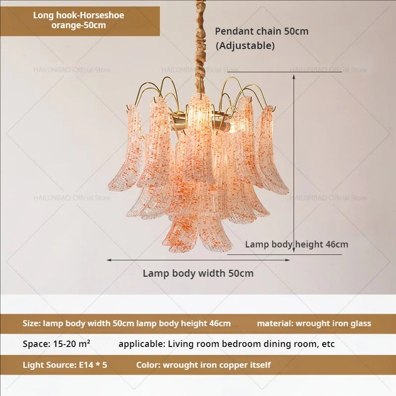 DecorBites™ Crystal Chandelier: French Light Luxury Retro Color Living Room Villa Dining Room Lamps