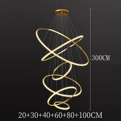 Nordic Acrylic Iron LED Pendant Light Chandelier