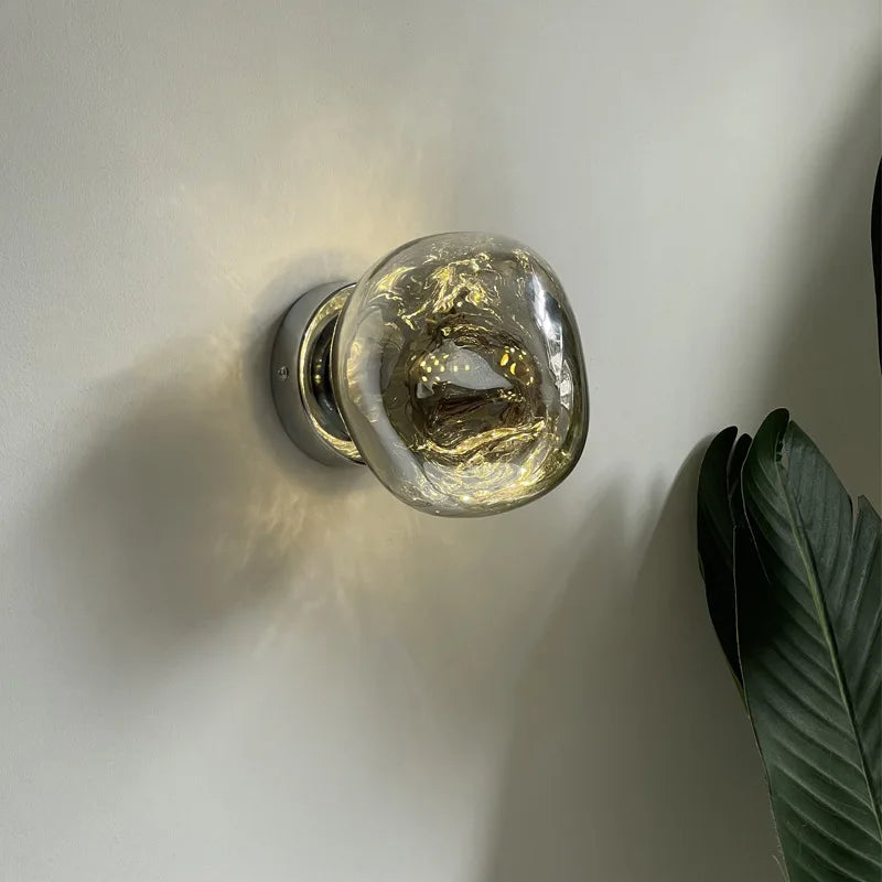 Lámpara de pared de vidrio de lava Decorbites™: Diseño nórdico para la decoración del hogar, sala de estar, dormitorio
