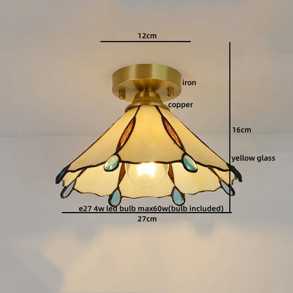 DecorBites™ Glass Copper LED Ceiling Light - Nordic Home Lighting Fixture