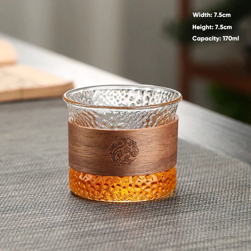 Decorbites™ Japanisches Glas-Teetasse hitzebeständiger Meisterbecher Haftasschenbecher für zu Hause