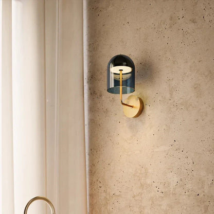 ديكوربايتس™ مصباح حائط زجاجي أزرق: وحدة إضاءة فاخرة لديكور الغرف