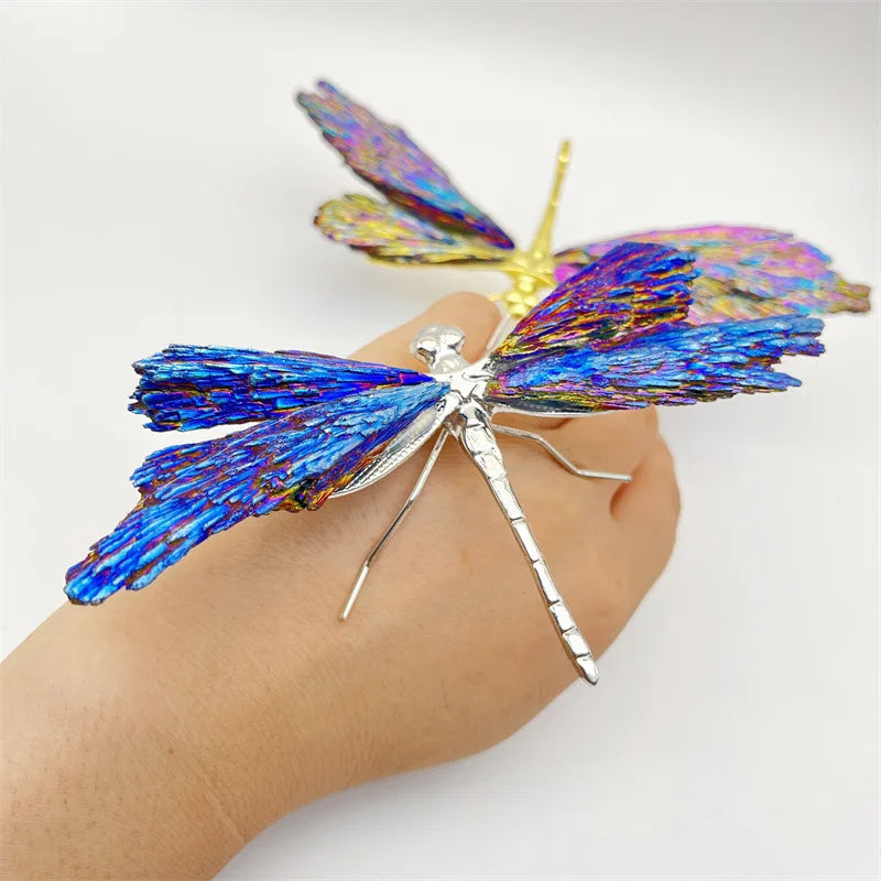 DecorBites™ Crystal Dragonfly Handmade Natural Crystal Decorative Figurines