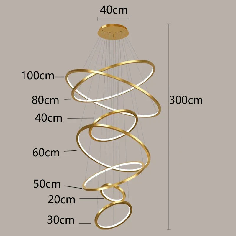 DecorBites™ Nordic Home Decor Stair Chandelier Living Room Bedroom Dining Room Lighting