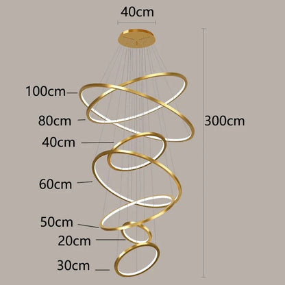DecorBites™ Nordic Home Decor Stair Chandelier Living Room Bedroom Dining Room Lighting