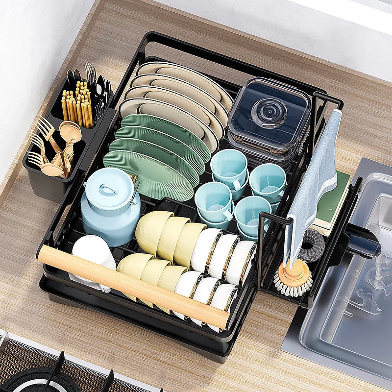 Metal Dish Organizer Rack