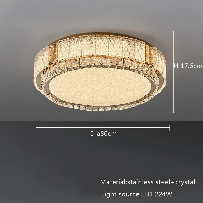 DecorBites™ Glass Crystal LED Ceiling Lamp Modern Minimalist Home Décor Light Fixtures