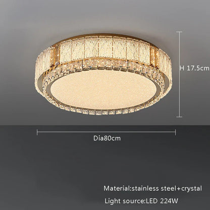 DecorBites™ Crystal Glass Ceiling Lamps LED Light Fixture for Modern Living Room Decor
